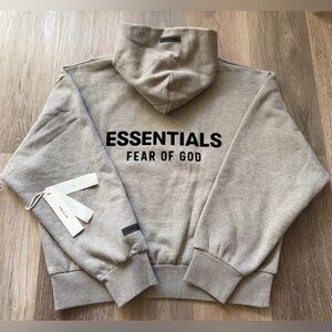 Fear of God Essentials Classic Fit Graphic Hoodie Homestead Heather Sz M  NWT